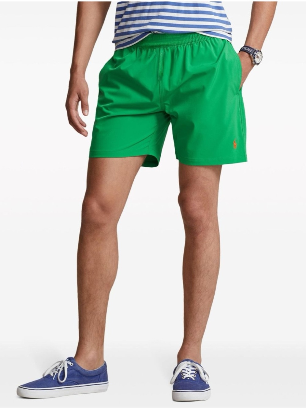 NWT POLO RALPH LAUREN Pony-Embroidered Green Swim Shorts Size 5XB Big & Tall